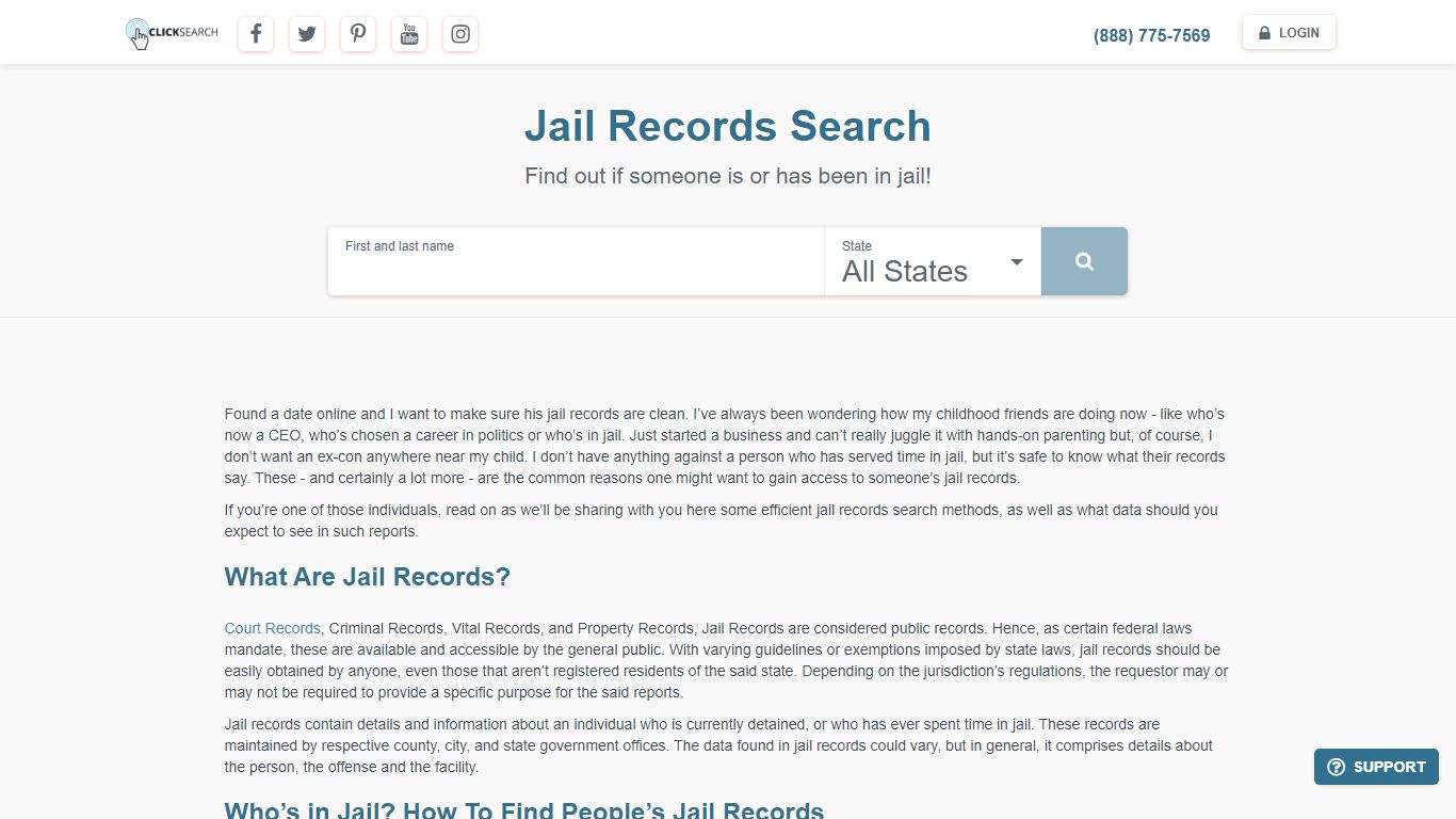 Jail Records Search | Find People's Jail Records ClickSearch