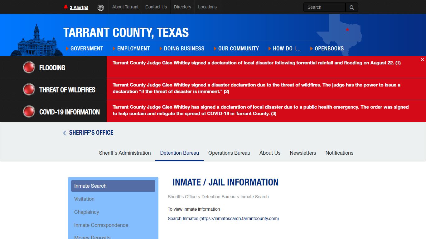 Inmate Search - Tarrant County TX